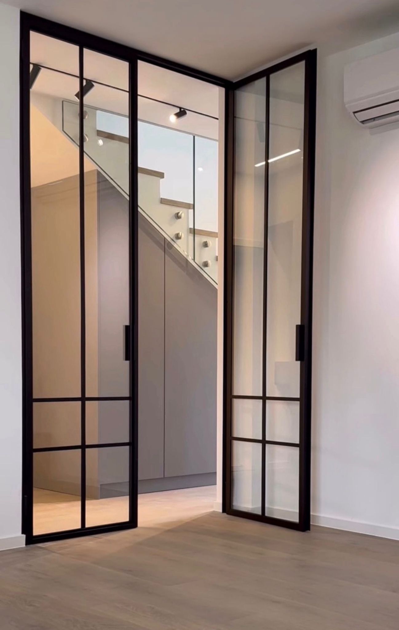 Pocket sliding steel doors