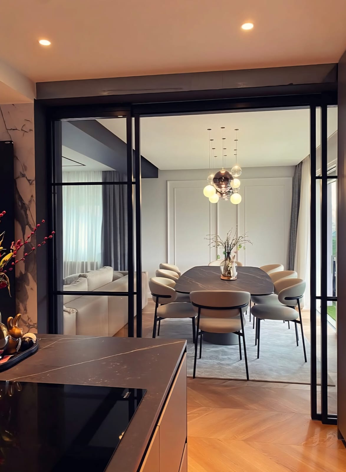 Internal steel sliding doors